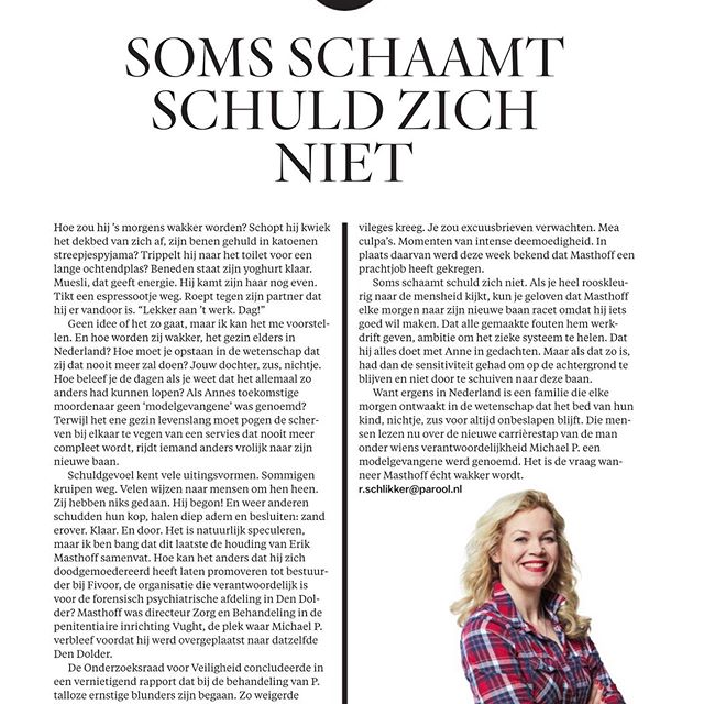 “Terwijl het ene gezin levenslang moet pogen de scherven bij elkaar te vegen van een
servies dat nooit meer compleet wordt, rijdt iemand anders vrolijk naar zijn nieuwe baan.” Column van deze week. “Terwijl het ene gezin levenslang moet pogen de scherven bij elkaar te vegen van een
servies dat nooit meer compleet wordt, rijdt iemand anders vrolijk naar zijn nieuwe baan.” Column van deze week.